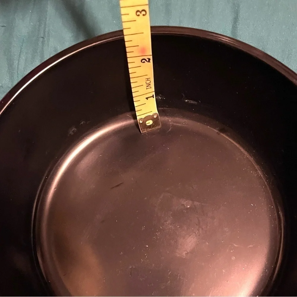 Dog bowl black melamine large dog rubber floor grip.